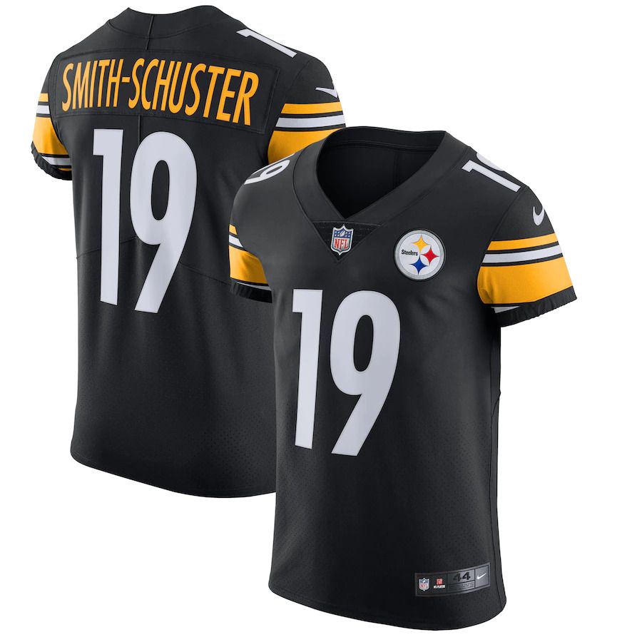 Men Pittsburgh Steelers #19 Juju Smith-Schuster Nike Black Vapor Elite NFL Jersey->pittsburgh steelers->NFL Jersey
